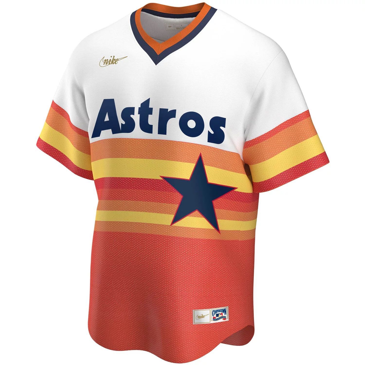 Мужская белая майка Джеффа Бэгвелла Houston Astros Home Cooperstown Collection Player Nike — фото 2