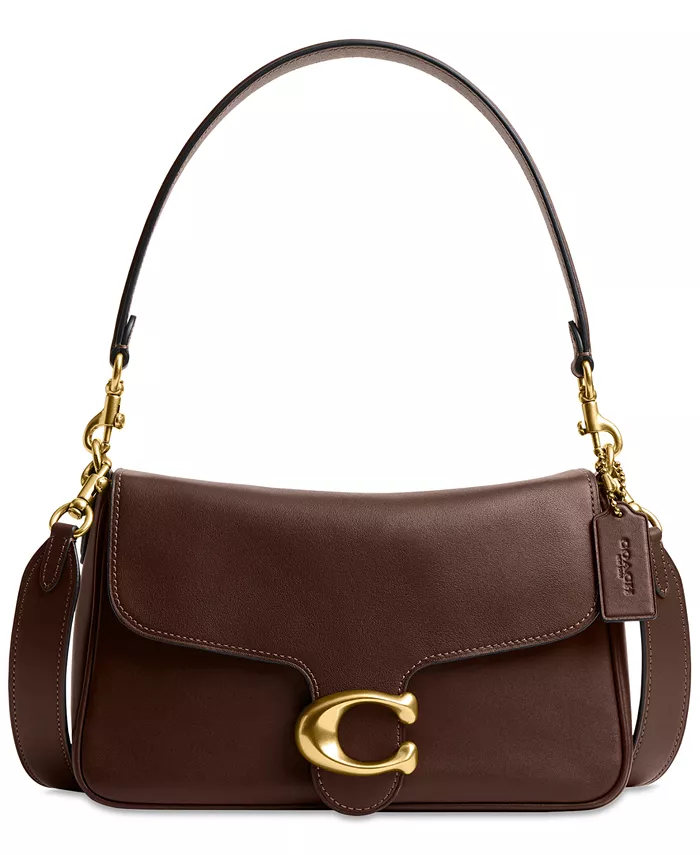 

Мягкая сумка через плечо Tabby Small из кожи COACH, коричневый