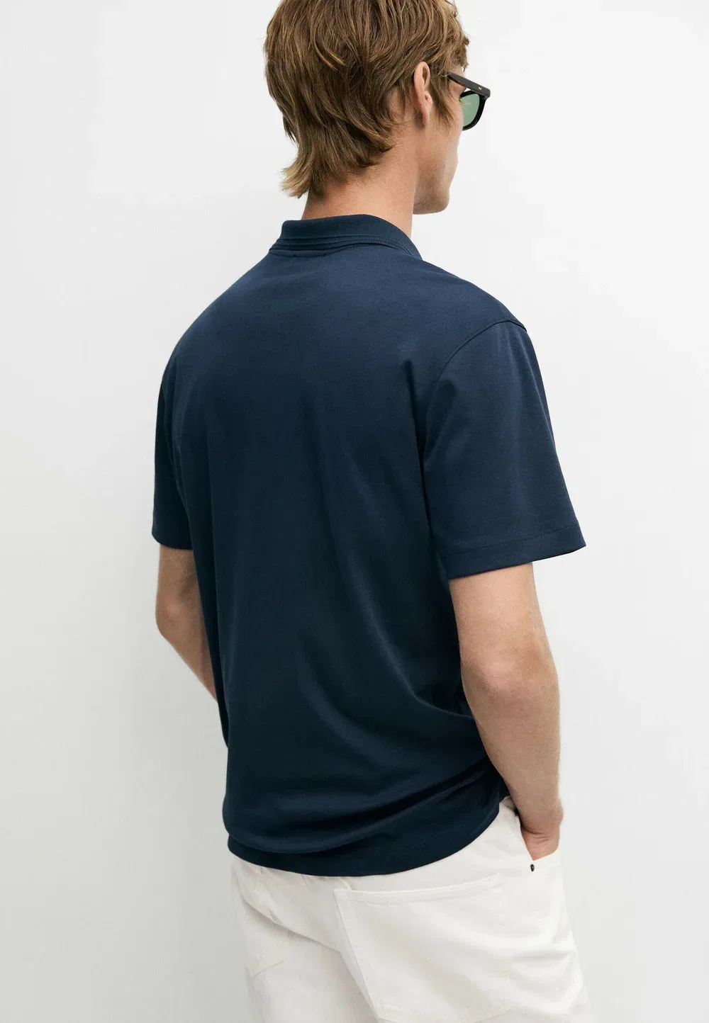 Рубашка поло Massimo Dutti, Blue — фото 3