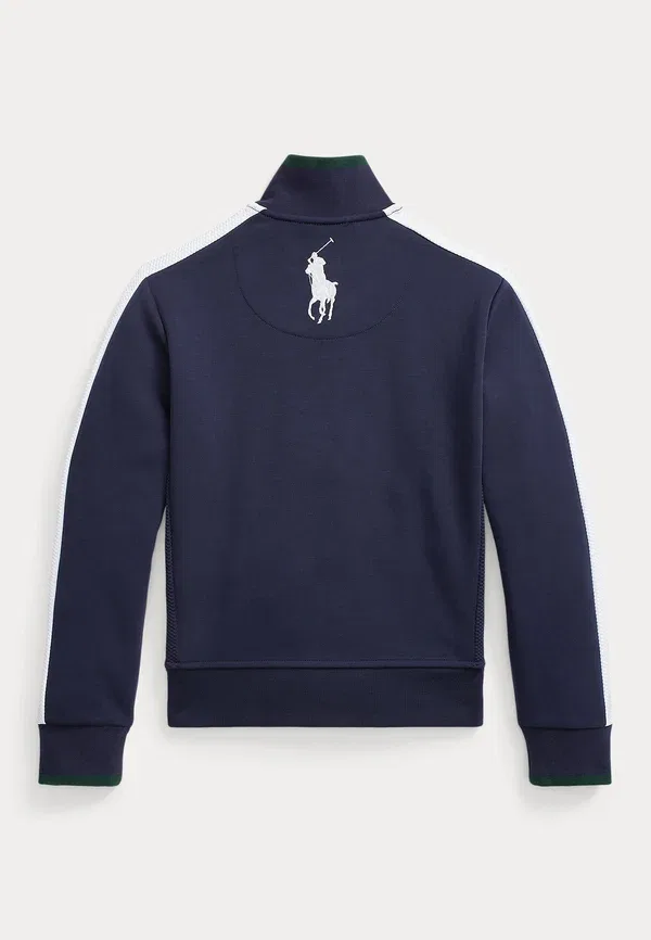 Куртка из полиэстера и хлопка Wimbledon ballkid track jacket Polo Ralph Lauren, Refined Navy/Ceramic White, белый/темно-синий — фото 2