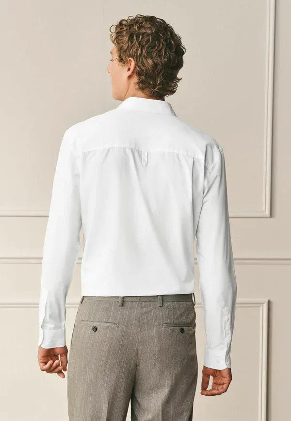 Рубашка хлопковая Shirt Next white poplin, белый — фото 4