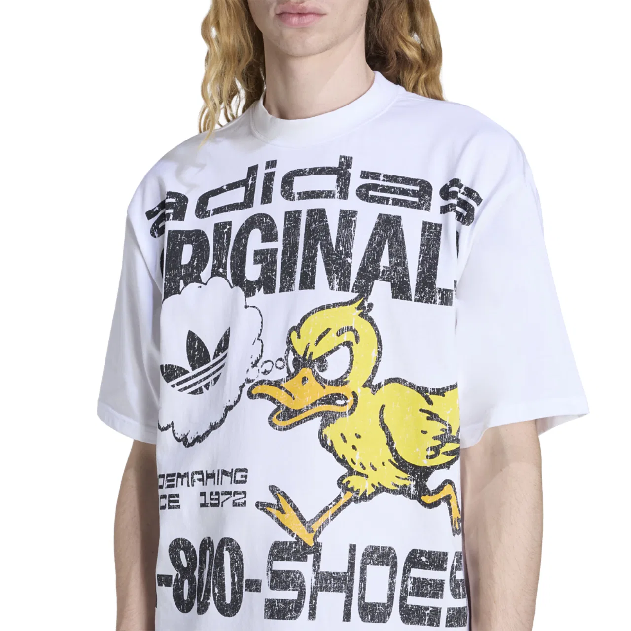 Футболка мужская Duck Graphic Adidas, цвет White/Yellow/Yellow/Yellow — фото 3