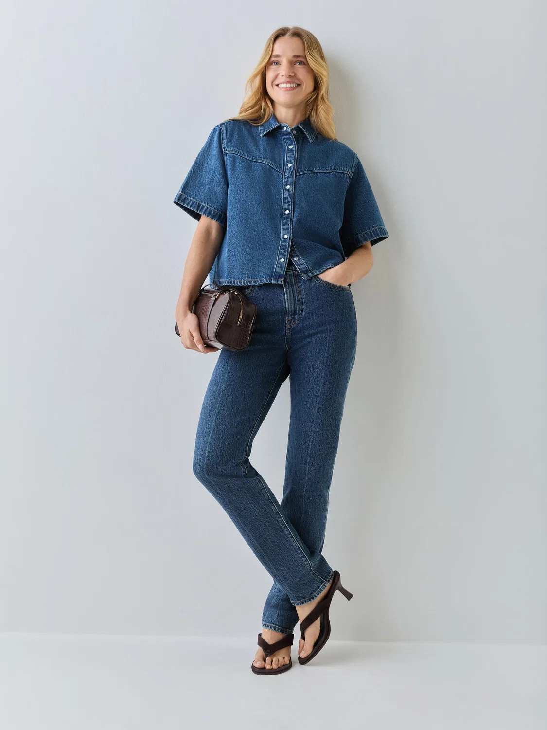 Джинсы с высокой посадкой, скинни Levi's Wedgie, цвет Destiny Stone Blue — фото 2