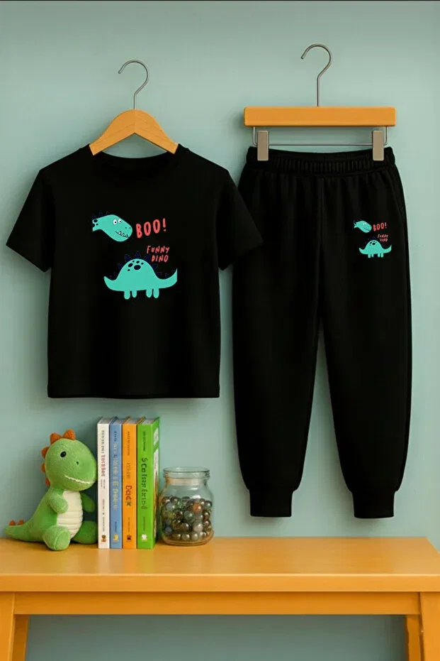 Детский комплект для девочек с принтом Boo Dino B Printed Set Lorvex, Black
