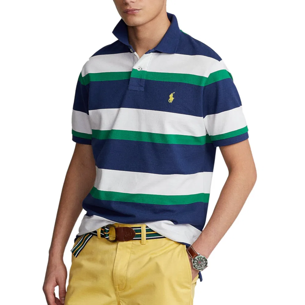 Мужская футболка-поло хлопковая Polo Ralph Lauren, Blue