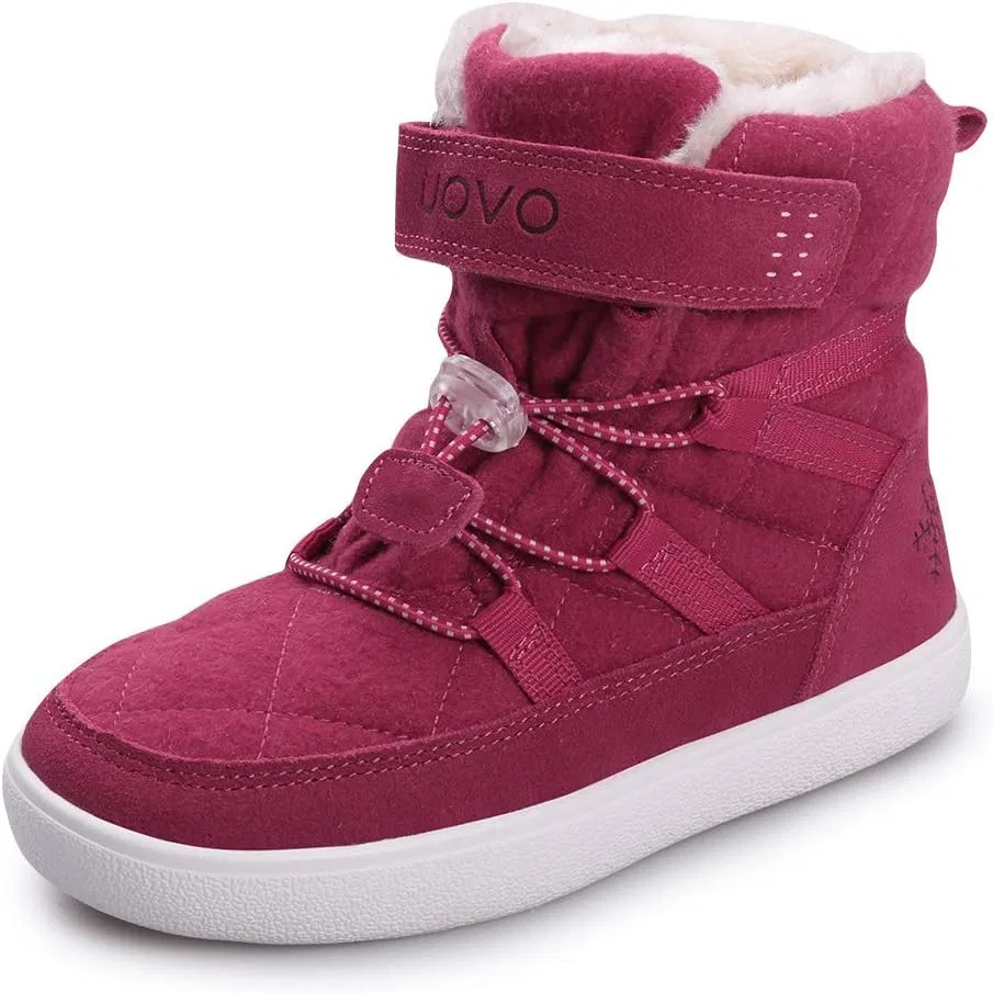 Детские зимние ботинки для мальчиков с мехом UOVO, Neon Pink