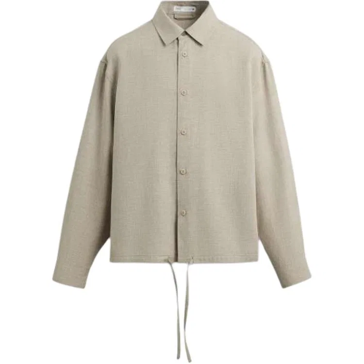 Мужская рубашка с лацканами Light Beige ZARA, Light Beige