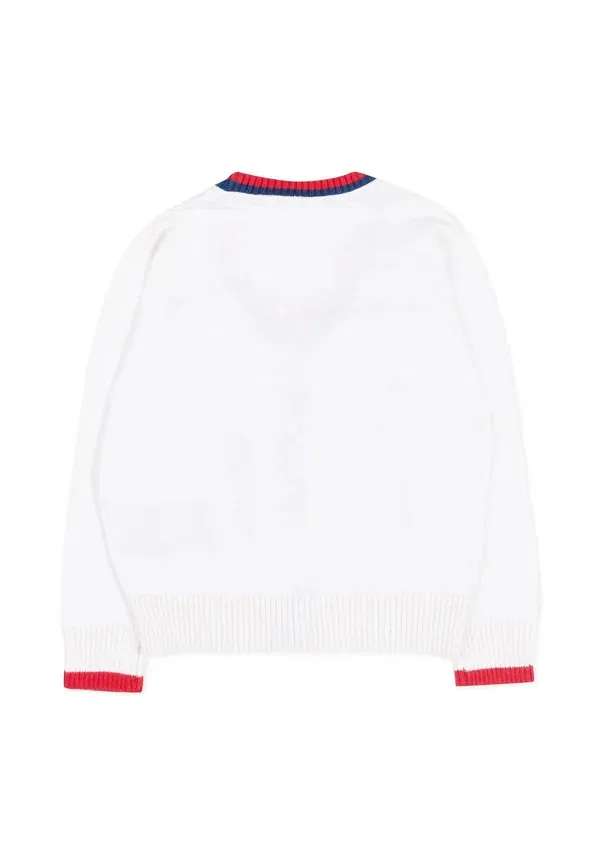 Кардиган из хлопка Cardigan Tru Trussardi Junior, белый — фото 2
