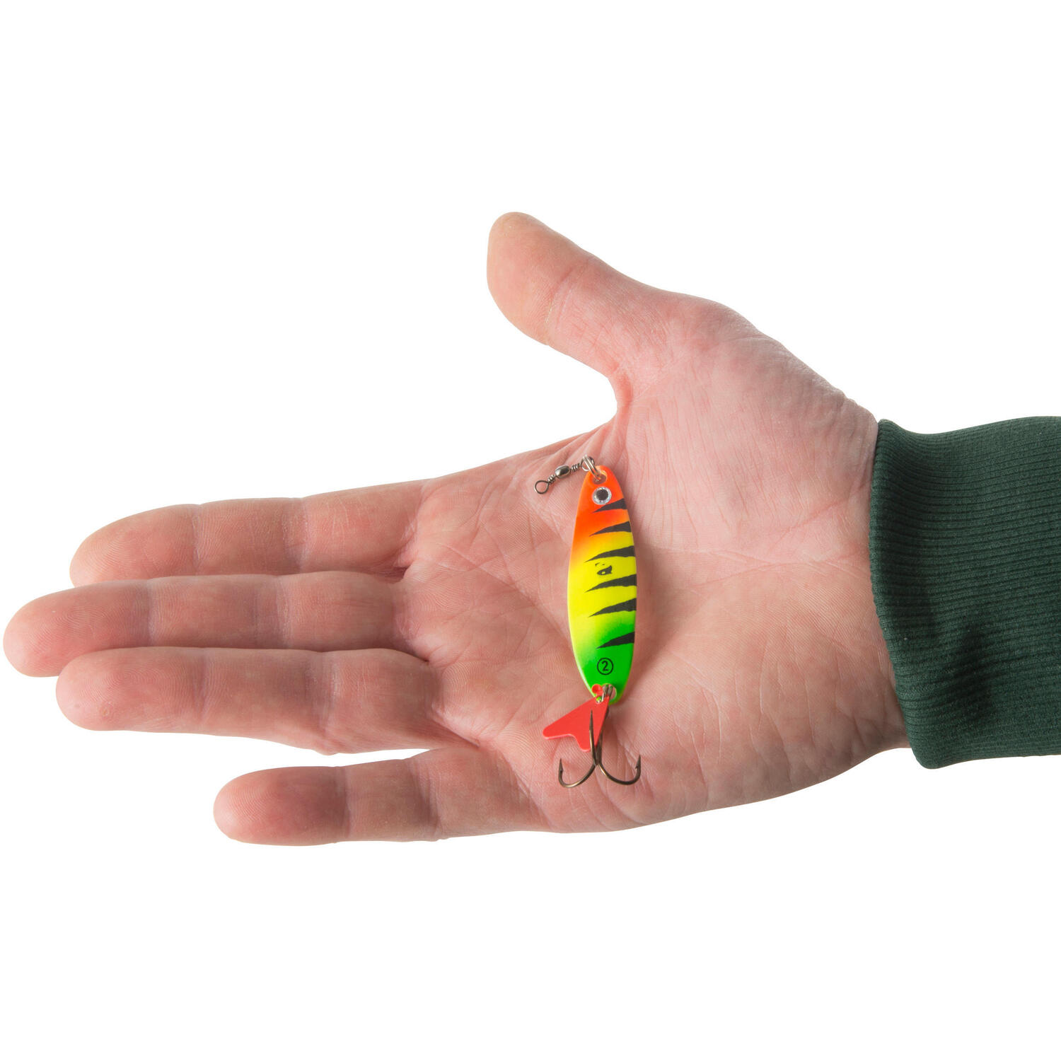 Blinker Kea + 14g Rasta Predator Fishing CAPERLAN, красный/желтый/зеленый — фото 4