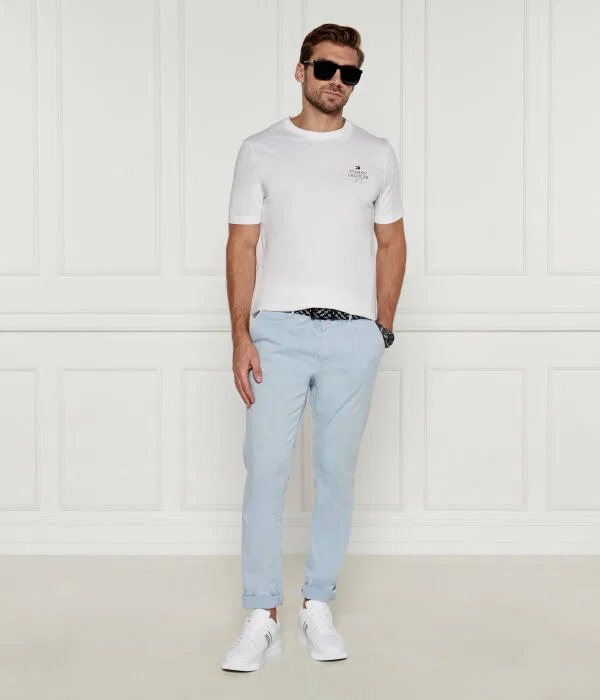 Мужская футболка хлопковая Regular Fit Tommy Hilfiger, белый — фото 2