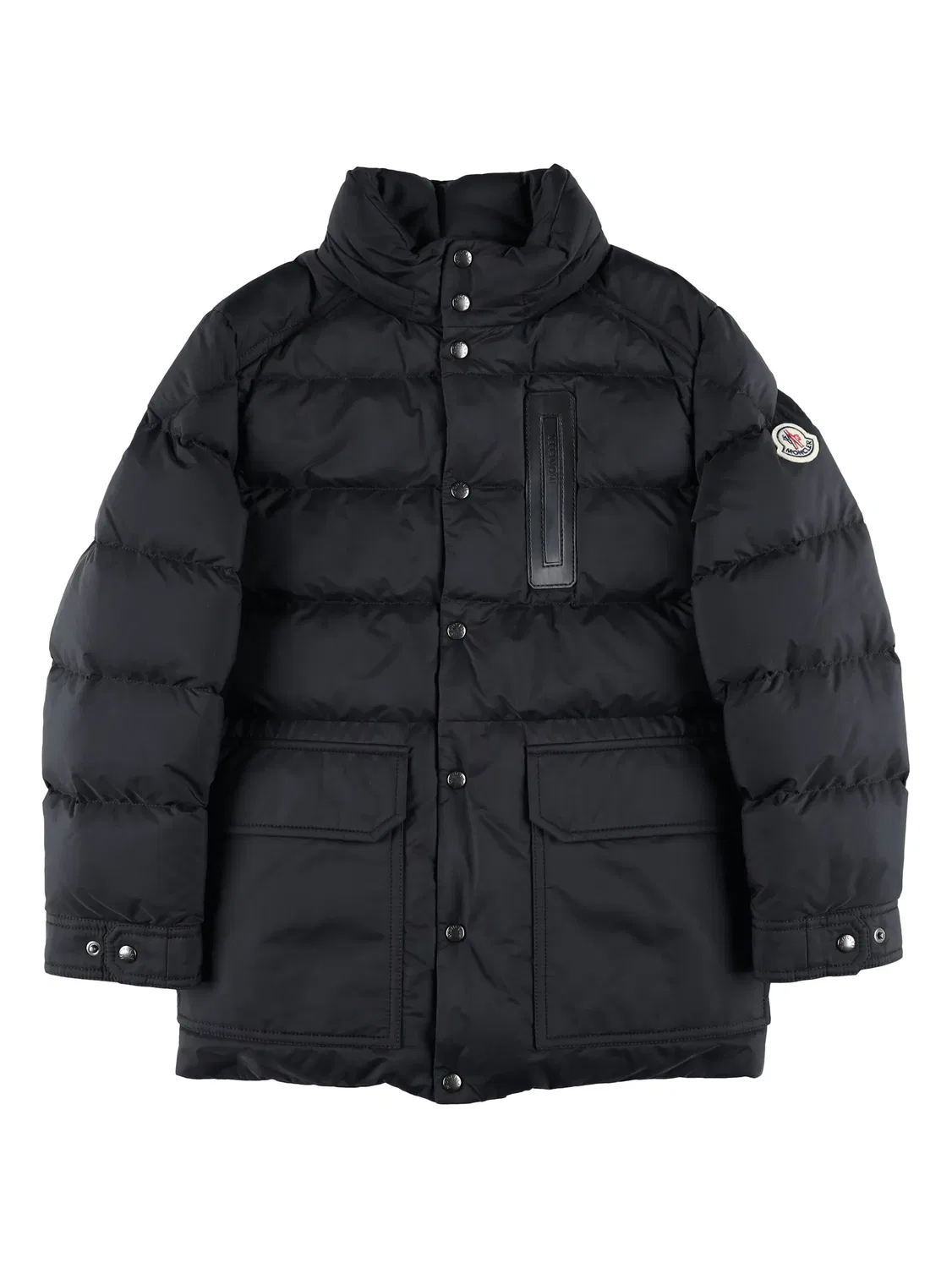 Куртка с логотипом и подкладкой Moncler, черный