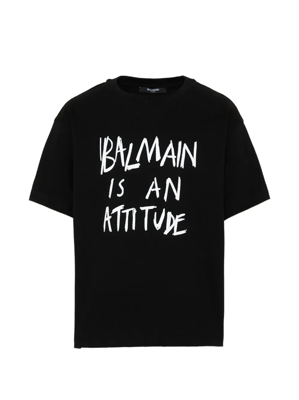 Футболка с лозунгом Balmain Kids, черный