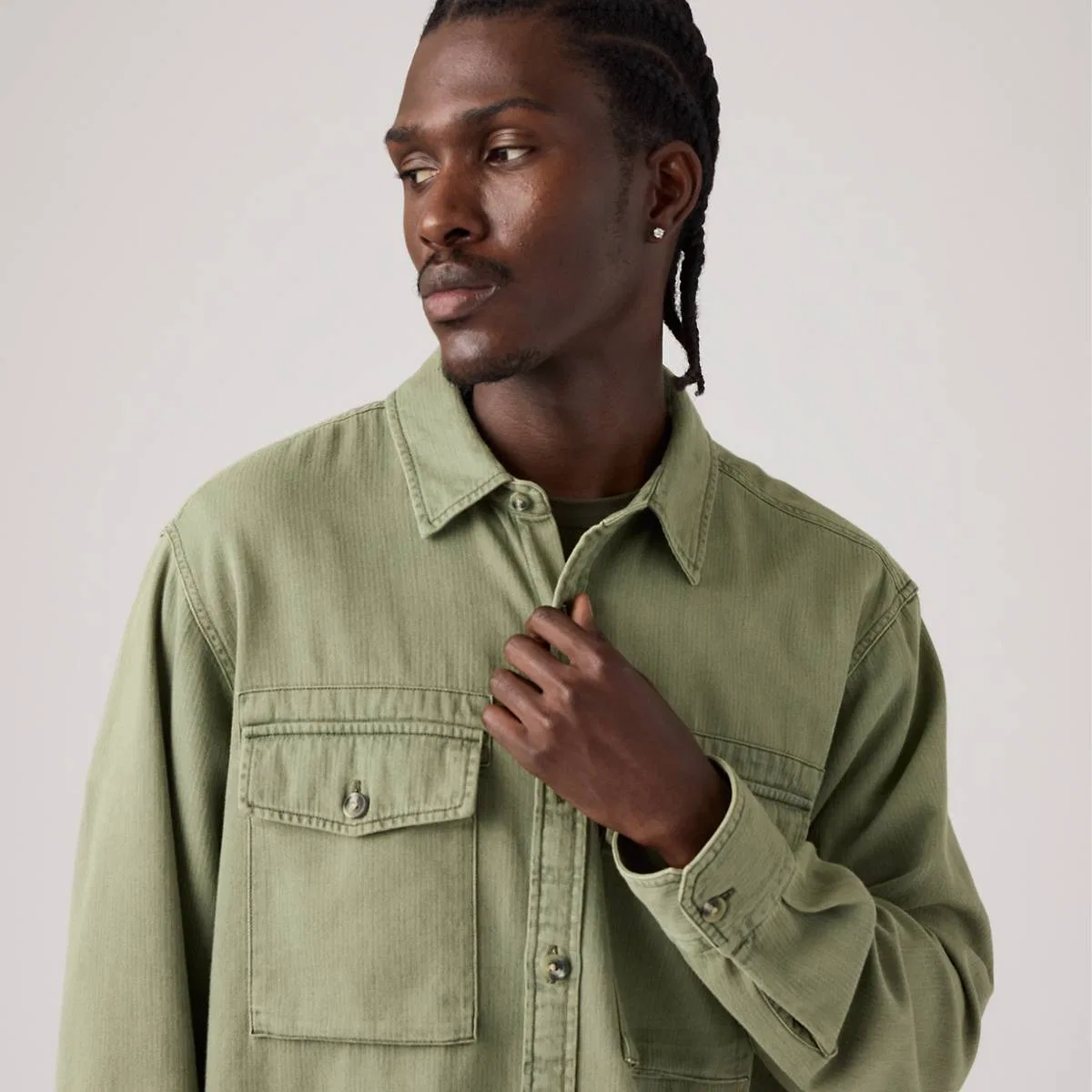 Свободная рубашка Уоллера Levi's, Waller Olive Wash - Green — фото 2