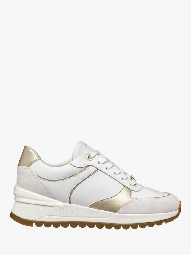 Кожаные кроссовки desya Geox, цвет White/Light Gold