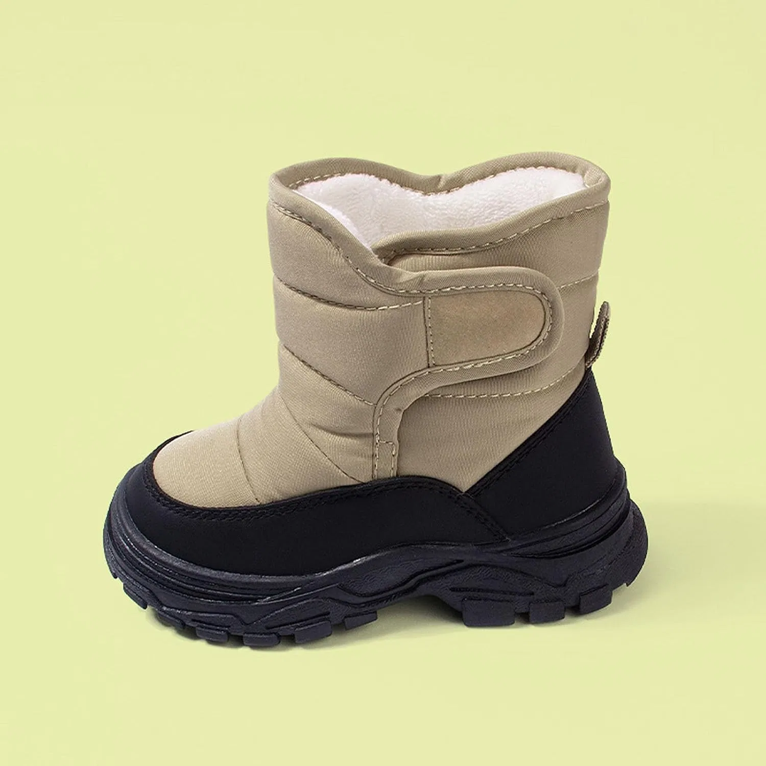 Детские зимние сапоги для девочек с мехом и рифленой подошвой Zzalalana, Khaki — фото 3