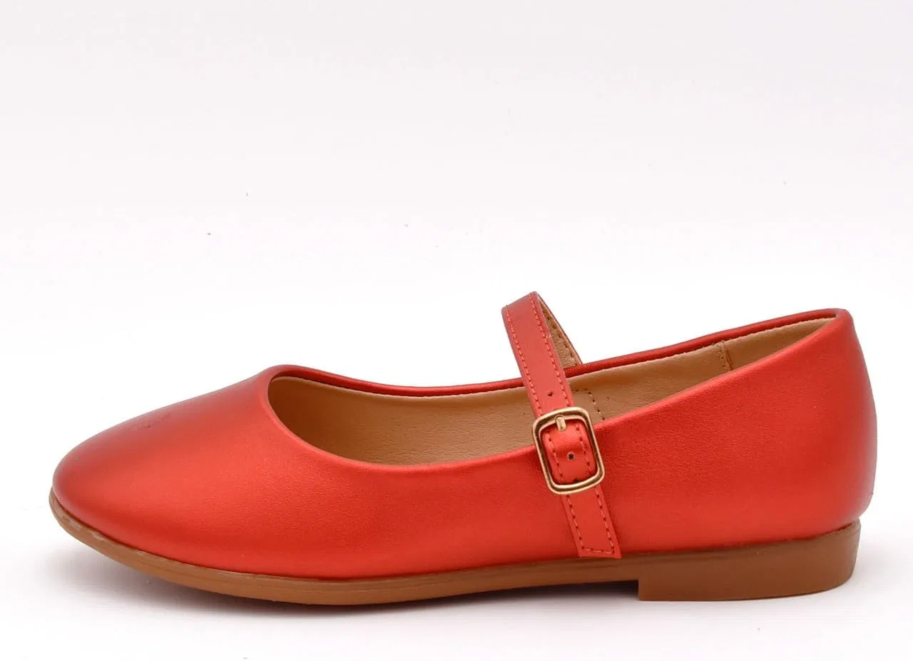 Детские туфли-балетки для девочек с бантом Nova Utopia Nova Footwear, Redpu — фото 2