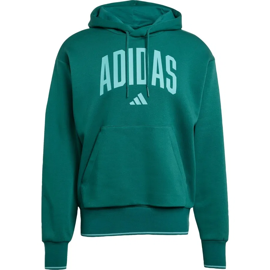 Худи с капюшоном флисовое Collegiate adidas, Зеленый — фото 3