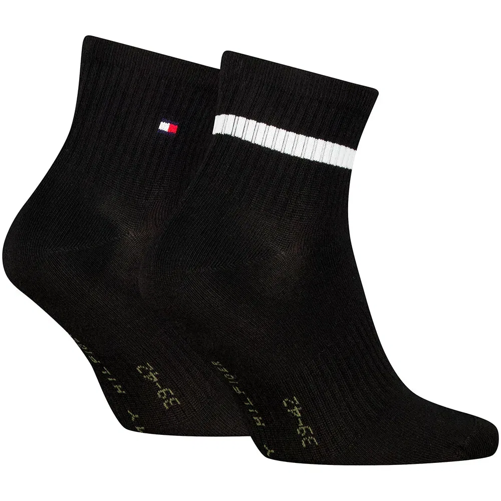 Мужские носки с укрепленной пяткой и мыском Tommy hilfiger, Black — фото 2