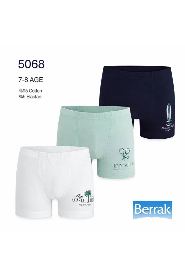 Детские боксеры для мальчиков хлопковые комплект 3 шт Berrak, Multicolor
