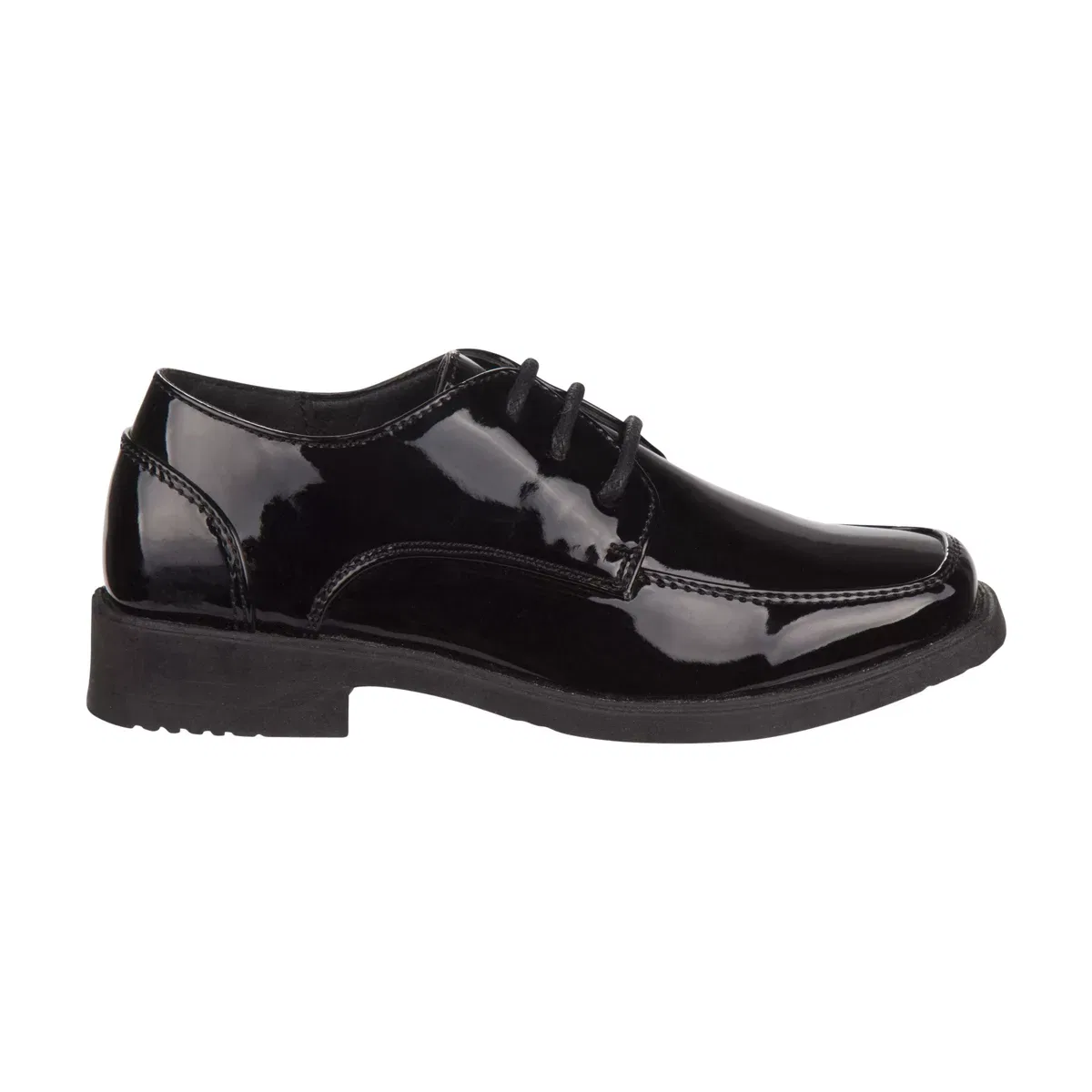 Детские туфли для мальчиков на шнуровке Josmo Shoes, Black Patent — фото 2