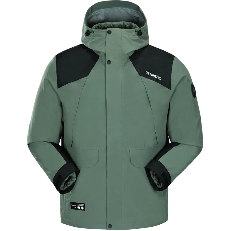 Детская ветрозащитный куртка с капюшоном Windbreaker Jacket TOREAD, Army Green/Black