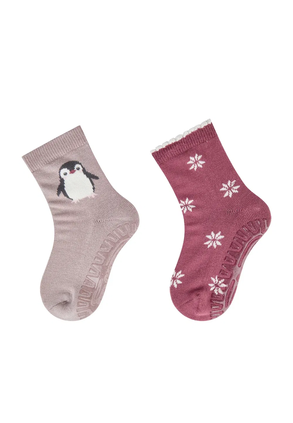 Fliesen flitzer air 2er Pack Pinguin und Schneeflocken - носки Sterntaler, Taupe
