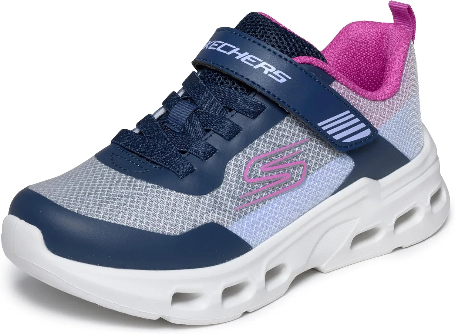 Детские кроссовки для девочек Glide Step Drift Skechers, Navy Textile/Multi Trim