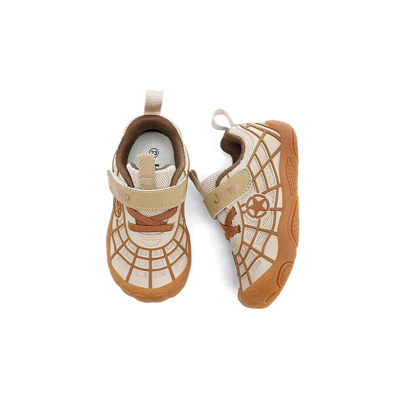 Детские кроссовки с защитой от ударов Jeep, Light Tan Double Mesh — фото 4
