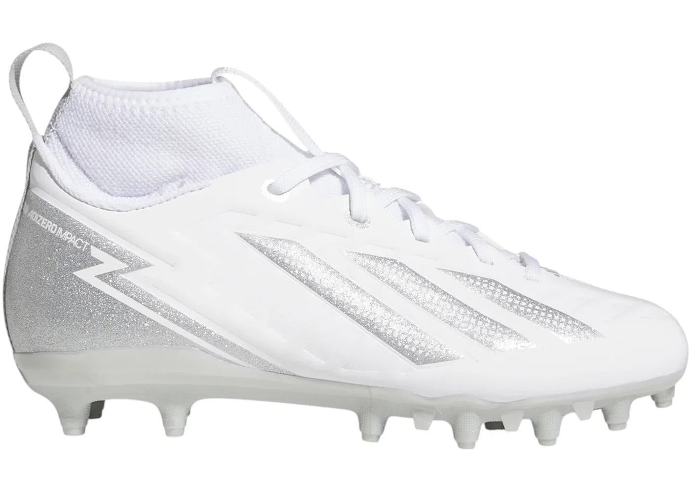 Детские бутсы Adizero Impact.II Adidas, Cloud White Silver Metallic Cloud White