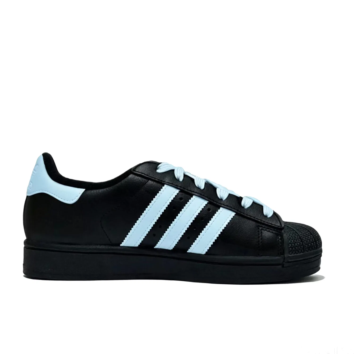 Детские кроссовки для скейтбординга с ледяным синим цветом, модель Superstar 2, Adidas Originals, Ice Blue — фото 3