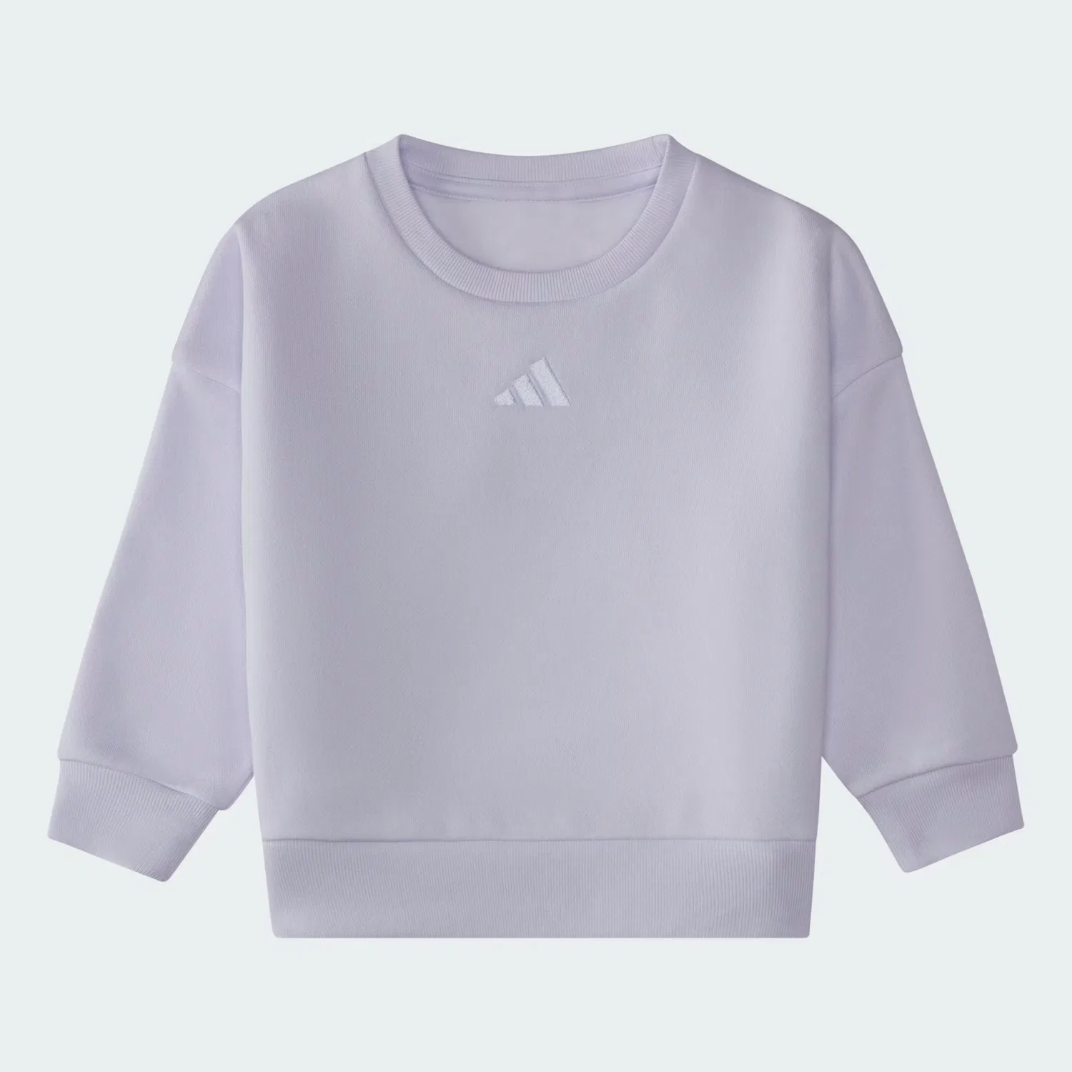 Детский комплект из двух предметов с длинным рукавом Minimal Logo Adidas Sportswear, светло-фиолетовый — фото 3