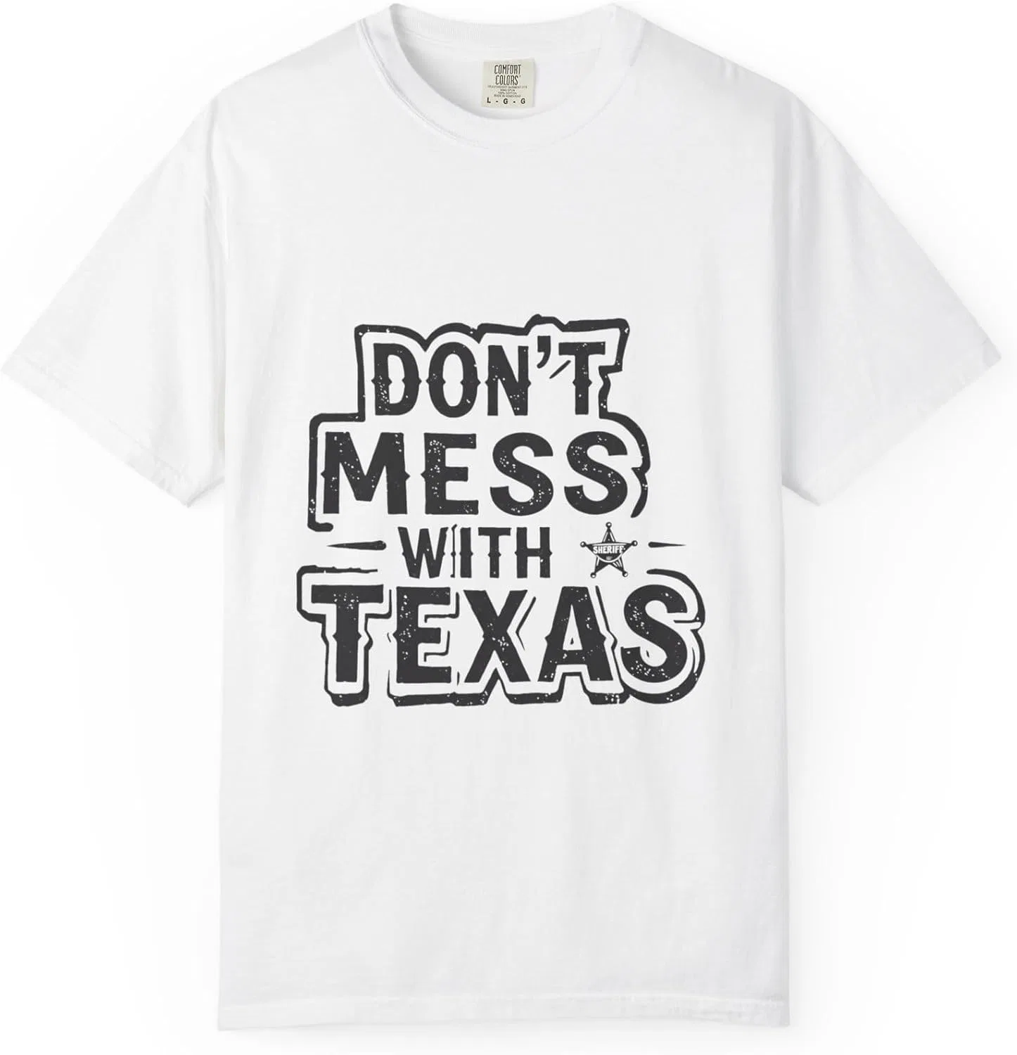 Унисекс футболка с принтом Don't Mess with Texas Comfort Colors 1717, White