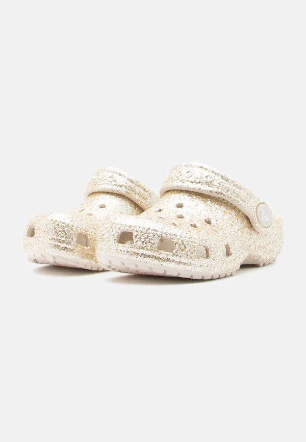 Классические туфли-мюли с крупными блестками Crocs, песочный — фото 2