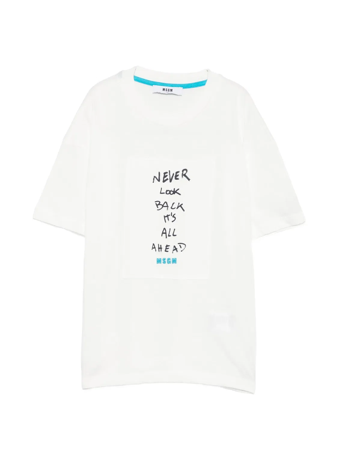 Футболка с надписью Msgm Kids, белый