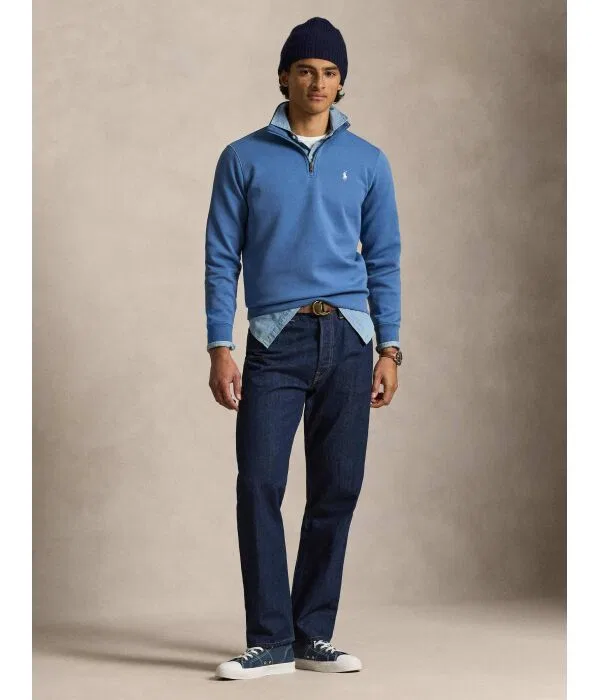 Мужская флисовая кофта с застежкой-молнией Polo Ralph Lauren, синий — фото 2