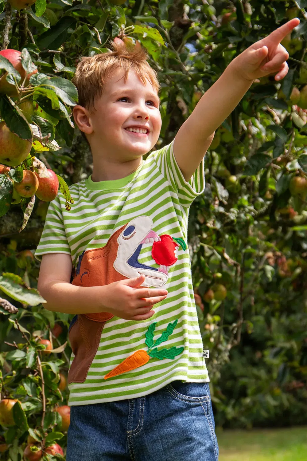 Детская футболка с аппликацией Sid Frugi, Green — фото 2