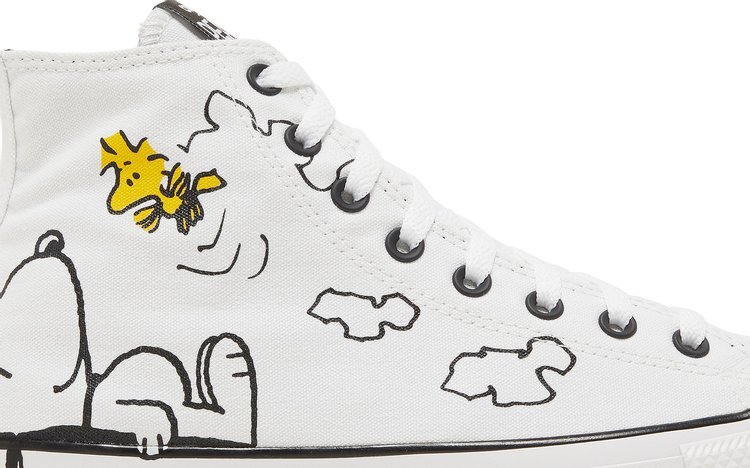Кроссовки Converse Peanuts x Chuck Taylor All Star High Snoopy and Woodstock, белый — фото 2