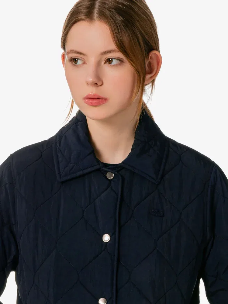 Пуховик LACOSTE Navy, стеганый, темно-синий — фото 2