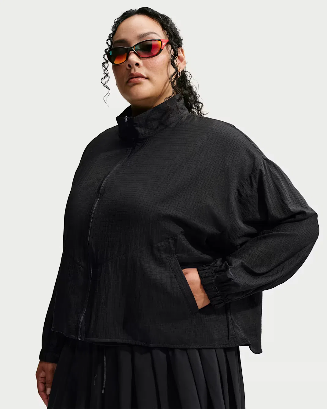Женская легкая куртка из рипстопа большого размера (оверсайз) Nike Sportswear, Black/Black