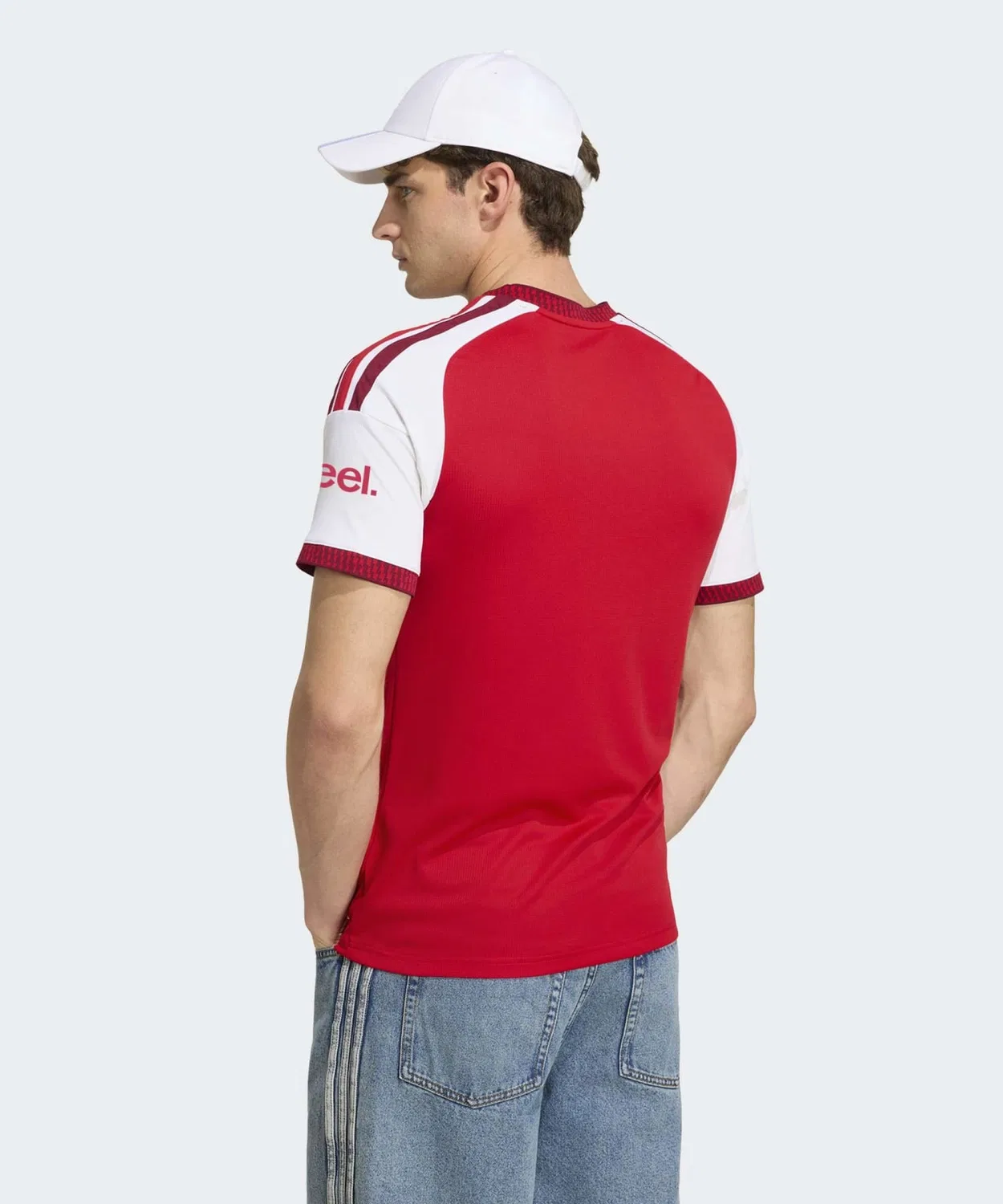 Мужская футболка с коротким рукавом, с принтом, slim fit Adidas, Красный — фото 2