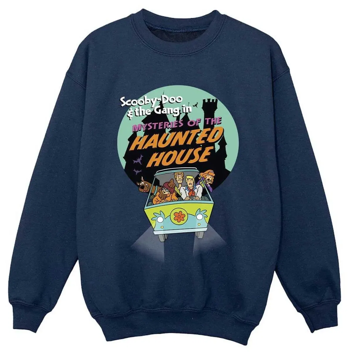 Детский свитшот с принтом Haunted house Scooby Doo, Navy