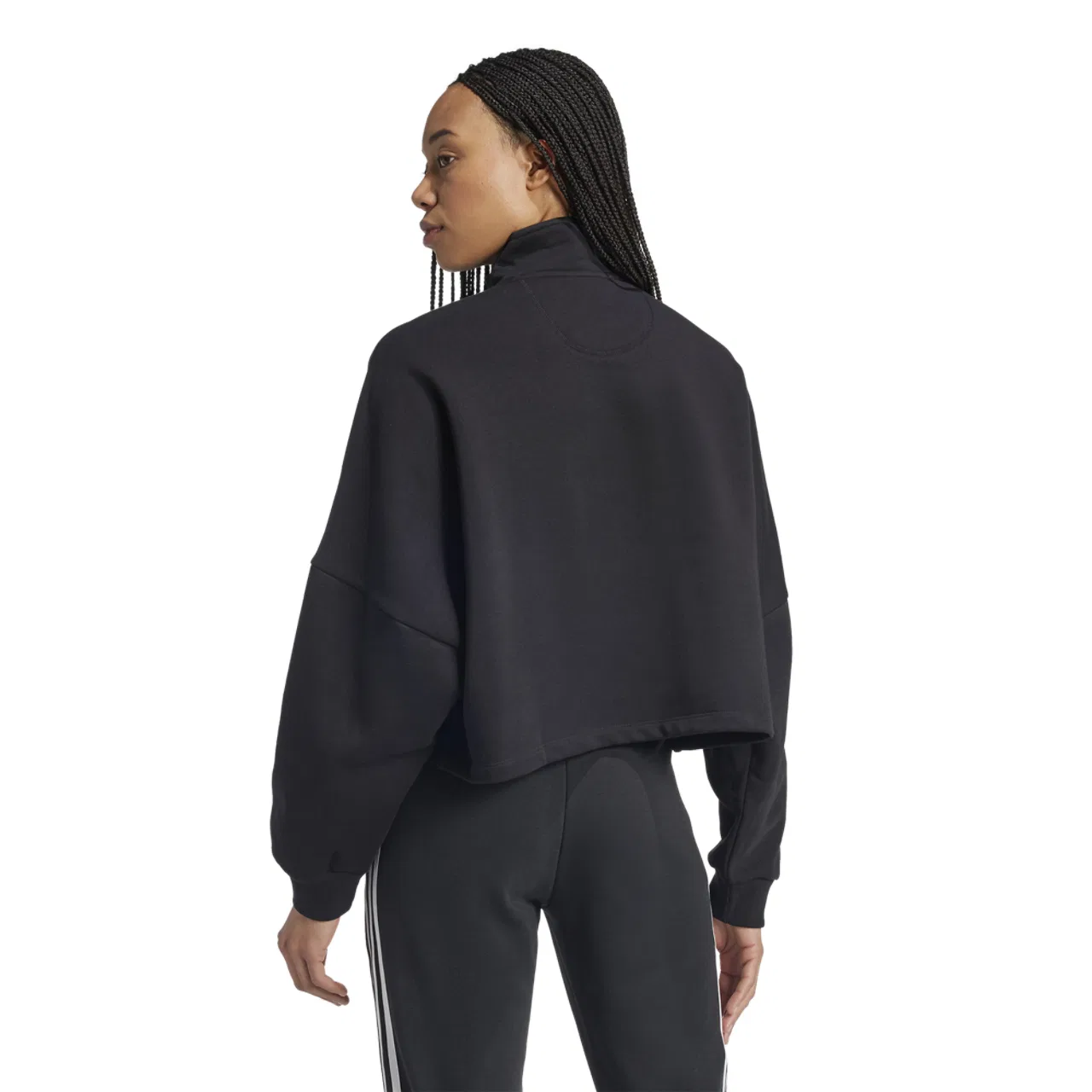 Женский свитшот Trefoil Essentials H/Z Adidas, черный — фото 3