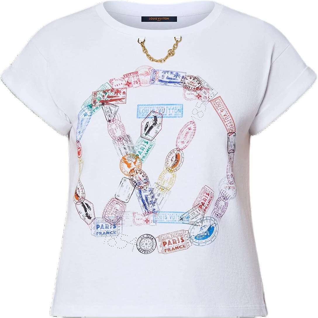 

Футболка Travel Stamp LV Circle Louis Vuitton, белый
