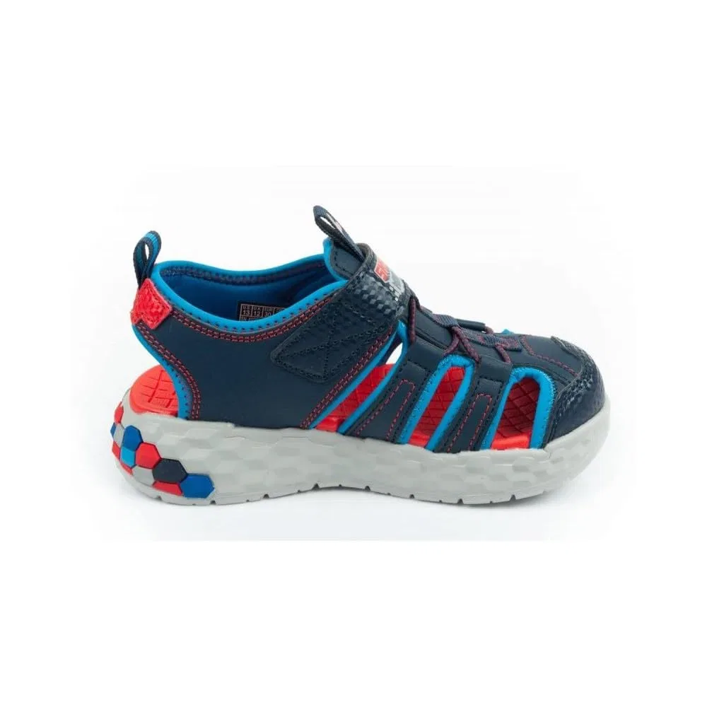 Детские кроссовки для мальчиков с платформой Skechers Mega-Splash 2.0, Blue Red — фото 4