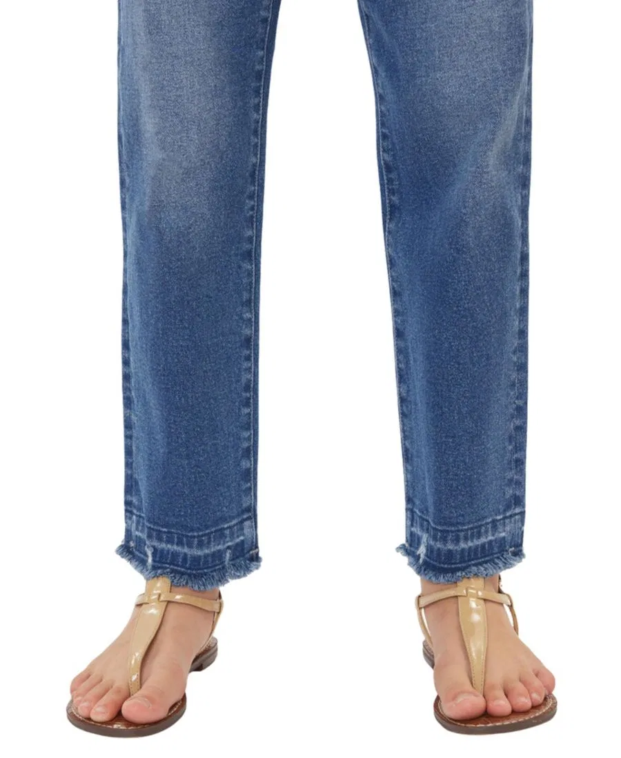 Джинсы прямого кроя с завышенной талией High Rise Straight Jeans KanCan, Medium Wash — фото 4