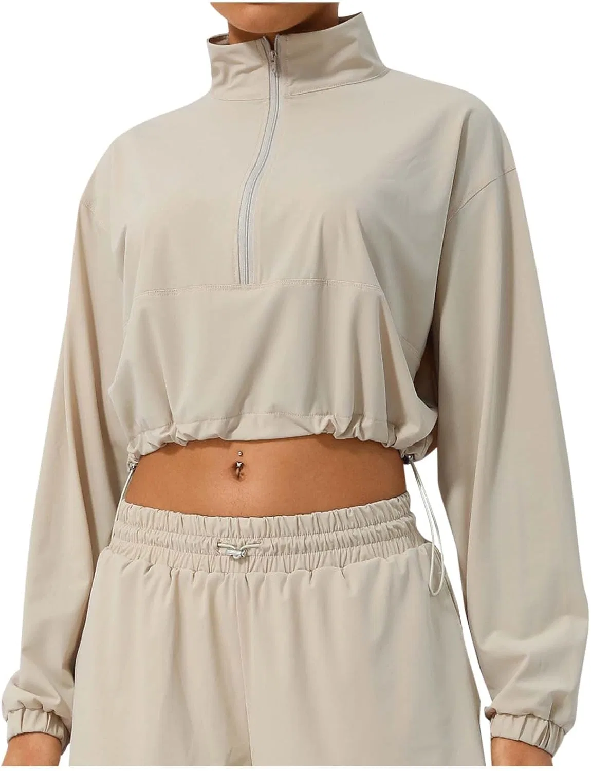 Женский спортивный топ с половинной молнией UPF 50+ paThez, Khaki