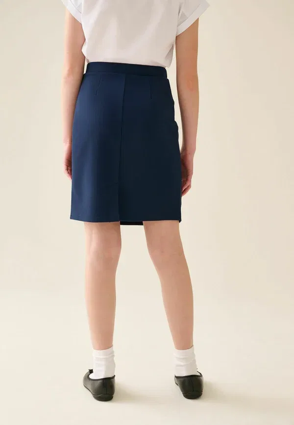 Юбка джерси, фасон A-line, Senior jersey pencil skirt, Next, Navy blue, темно-синий — фото 3