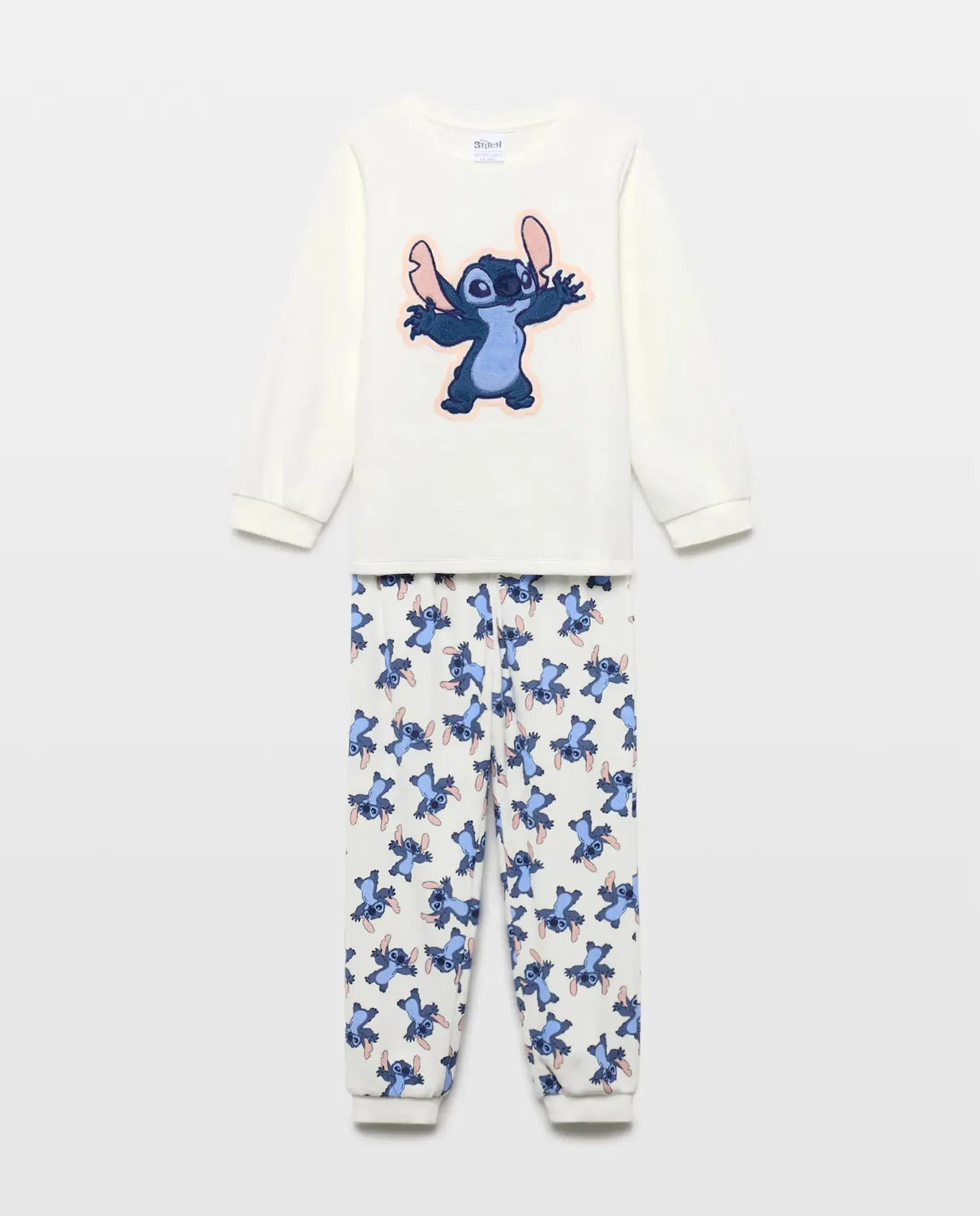 Детская пижама для девочек с длинным рукавом STITCH Cotton Juice, Blanco — фото 3