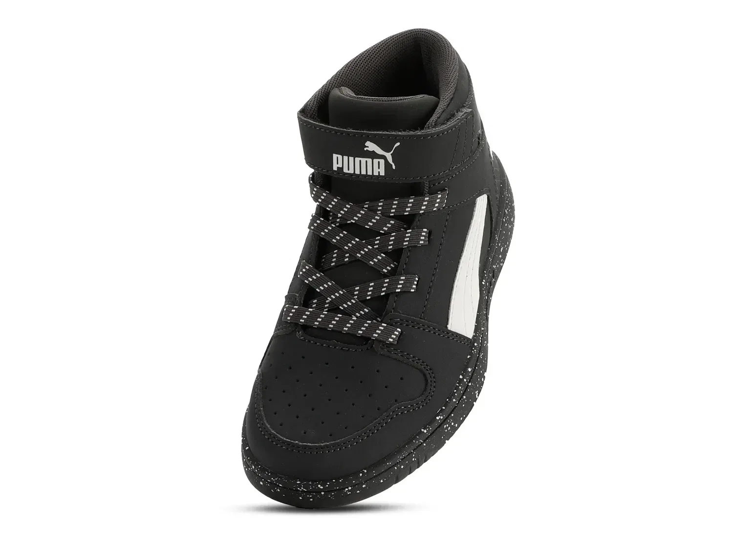 Кроссовки высокие Rebound Layup, PUMA, черно-белые — фото 4