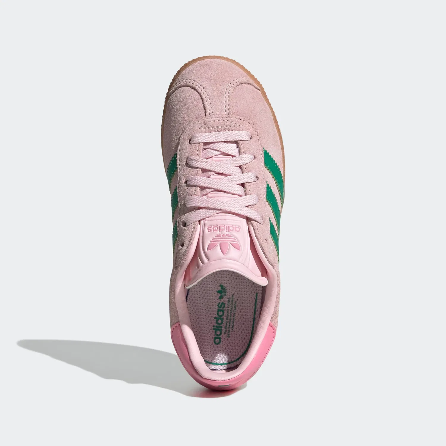 Детские кроссовки с зубчатыми полосками Adidas Originals, Clear Pink/Court Green/Bliss Pink — фото 4